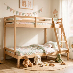 Comfy Living Triple Bunk Bed 3Ft & 4Ft Wooden Pine - thumbnail 4