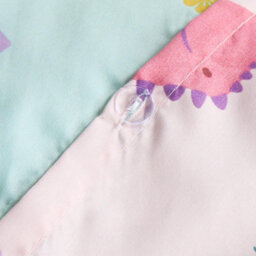 OHS Dino Duvet Cover Bedding Set Reversible Pillowcase Kids Quilt, Pink - Single - thumbnail 5
