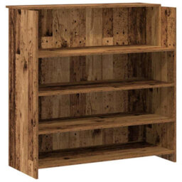 Berkfield Reception Desk Old Wood 180X50X103.5 Cm Engineered Wood - thumbnail 8