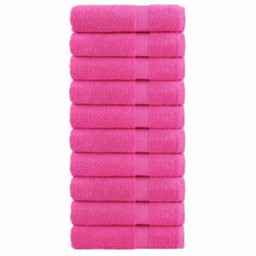 Berkfield Premium Hand Towels Solund 10 Pcs Pink 50X100 Cm 600 Gsm