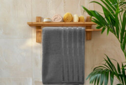 Casabella Bath Sheets 2 Pack Jumbo Bathsheet 90X180 Cm 100% Cotton Towels Quick Dry Super Soft Highly Absorbent Silver - thumbnail 7