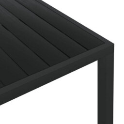 Vidaxl Garden Table Black 185X90X74 Cm Aluminium And Wpc - thumbnail 6