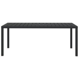 Vidaxl Garden Table Black 185X90X74 Cm Aluminium And Wpc - thumbnail 2