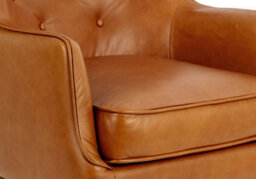Angel Cerda Stylish Brown Leather Chester Armchair For Modern Homes - thumbnail 4