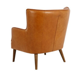 Angel Cerda Stylish Brown Leather Chester Armchair For Modern Homes - thumbnail 5
