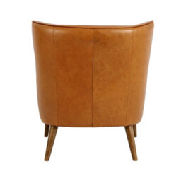 Angel Cerda Stylish Brown Leather Chester Armchair For Modern Homes - thumbnail 6