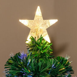 6Ft (180Cm) Green Fibre Optic Christmas Tree With Multi-Coloured Fibre Optic Lights - thumbnail 3