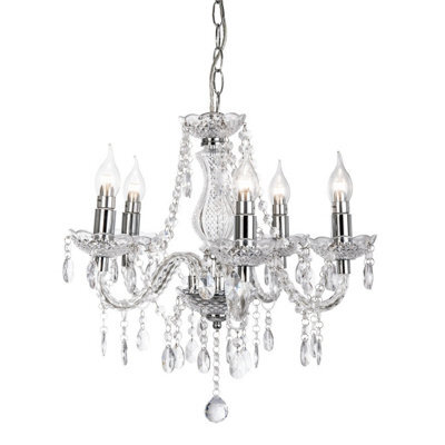 Luminosa Lighting Luminosa Marie Chandelier Chrome 5X E14 - image 1