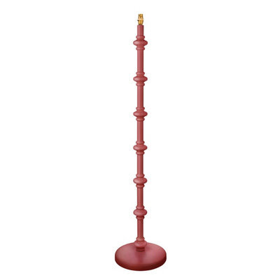 Loops Elegant 1380mm Tall Satin Pink Floor Lamp With B22 Switch For Home Decor - image 1