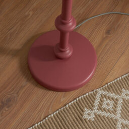 Loops Elegant 1380mm Tall Satin Pink Floor Lamp With B22 Switch For Home Decor - thumbnail 6