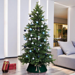 Holly International Velvet Tree Skirt Emerald Green - 56Cm - thumbnail 3