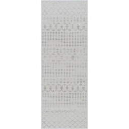 Livabliss Roma-Geometric Off-White Grey Living Dining Bedroom Rug 80 X 220 Cm Easy Care, Non Shedding - thumbnail 1