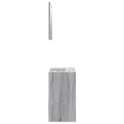 Walplus 2 Piece Bathroom Furniture Set Grey Sonoma Engineered Wood - thumbnail 6