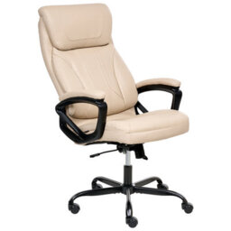 Beliani Executive Chair Proud Faux Leather Beige - thumbnail 6