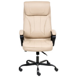 Beliani Executive Chair Proud Faux Leather Beige - thumbnail 7