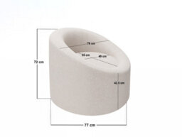 Solace+Co Amari Cream Boucle Accent Swivel Chair - thumbnail 7