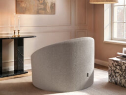 Solace+Co Amari Cream Boucle Accent Swivel Chair - thumbnail 3