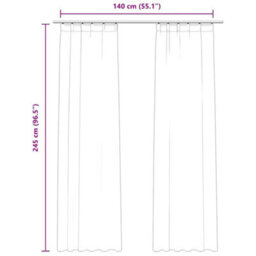 Vidaxl Blackout Curtains 2 Pcs With Hooks Velvet Black 140X245 Cm - thumbnail 7