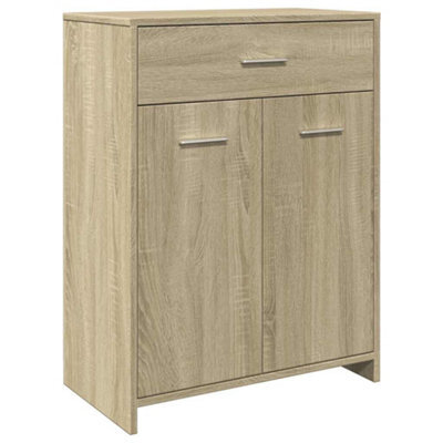 Berkfield Smooth Bathroom Cabinet Sonoma Oak 60X33X80 Cm Engineered Wood
