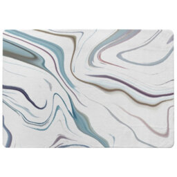 Benjamin Tate Design Blue Rippled Marble Designer Special Soft Home Rug