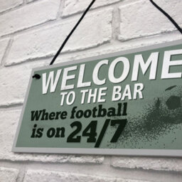 Red Ocean Welcome To The Bar Sign Pub Bar Man Cave Sign Gifts For Men World Cup Football Gift - thumbnail 7