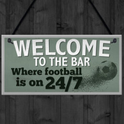 Red Ocean Welcome To The Bar Sign Pub Bar Man Cave Sign Gifts For Men World Cup Football Gift - thumbnail 4
