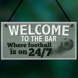 Red Ocean Welcome To The Bar Sign Pub Bar Man Cave Sign Gifts For Men World Cup Football Gift - thumbnail 5