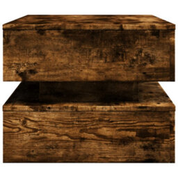 Berkfield Coffee Table With Led Lights Smoked Oak 90X50X40 Cm - thumbnail 8