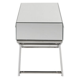 Pacific Lifestyle Mirrored Glass Coffee Table With 4 Drawers And Silver Metal Cross Legs 81Cm, Rocco - thumbnail 7