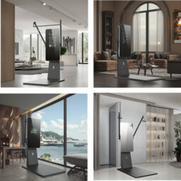 SPLAN Multigym - Dumbells, Bench Press, Flys, Deadlifts, Pulldowns - Smart Fitness Mirror - Model Y - Stand Mounted - thumbnail 3