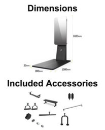 SPLAN Multigym - Dumbells, Bench Press, Flys, Deadlifts, Pulldowns - Smart Fitness Mirror - Model Y - Stand Mounted - thumbnail 7