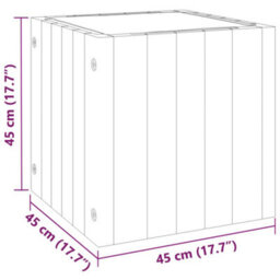Berkfield Garden Planter 45X45X45 Cm Solid Wood Acacia - thumbnail 9