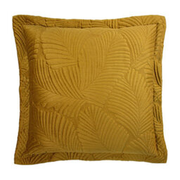 Paoletti Palmeria Embroidered Velvet Polyester Filled Cushion - thumbnail 1