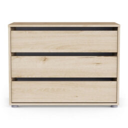 FurniComp LTD Furnicomp Dallas Universal 3 Drawers Royal Oak 80Cm Large Internal Chest Of Drawers For Wardrobes - thumbnail 2