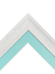 Frames By Post Scandi Limed White Frame With Blue Mount For Image Size 9 X 7 Inch - thumbnail 4