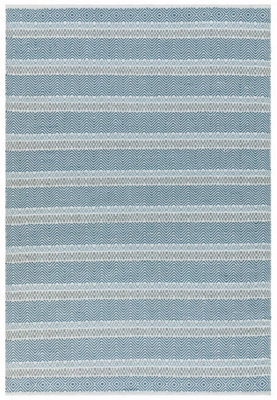 Blue Outdoor Rug, Geometric Striped Stain-Resistant Rug For Patio Decks Garden, 2mm Modern Outdoor Rug-120Cm X 170Cm - image 1