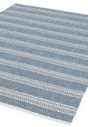 Blue Outdoor Rug, Geometric Striped Stain-Resistant Rug For Patio Decks Garden, 2mm Modern Outdoor Rug-120Cm X 170Cm - thumbnail 4