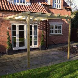 Rutland County Garden Furniture Wall Mounted Garden Pergola - Wood - L180 X W420 X H270 Cm - Light Green - thumbnail 6