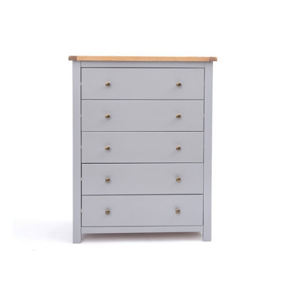 Cabinet Bits Mirano 5 Drawer Chest Of Drawers Brass Knob - image 1
