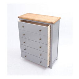 Cabinet Bits Mirano 5 Drawer Chest Of Drawers Brass Knob - thumbnail 4
