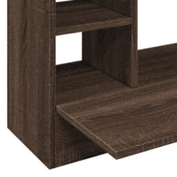 Berkfield Wall-Mounted Desk Brown Oak 105X48X75 Cm Engineered Wood - thumbnail 8