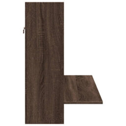 Berkfield Wall-Mounted Desk Brown Oak 105X48X75 Cm Engineered Wood - thumbnail 5