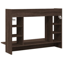 Berkfield Wall-Mounted Desk Brown Oak 105X48X75 Cm Engineered Wood - thumbnail 6