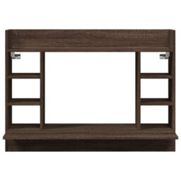 Berkfield Wall-Mounted Desk Brown Oak 105X48X75 Cm Engineered Wood - thumbnail 4