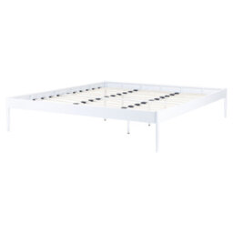 Beliani Bed Metal Vaurs 180 X 200 Cm (Eu Super King) White - thumbnail 4