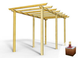 Edecks Royal Walkway Wooden Garden Pergola (W 2400mm X D 4800mm) With Steel Spikes (2.7M) - thumbnail 4