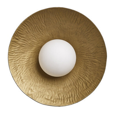 Industville Flume Diffuser Wall Light - 12 Inch, Brass & Black - image 1