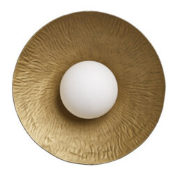 Industville Flume Diffuser Wall Light - 12 Inch, Brass & Black - thumbnail 1