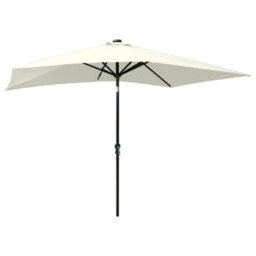 Walplus Garden Parasol With Leds And Steel Pole Sand 2X3 M - thumbnail 4