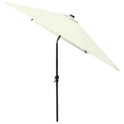 Walplus Garden Parasol With Leds And Steel Pole Sand 2X3 M - thumbnail 5